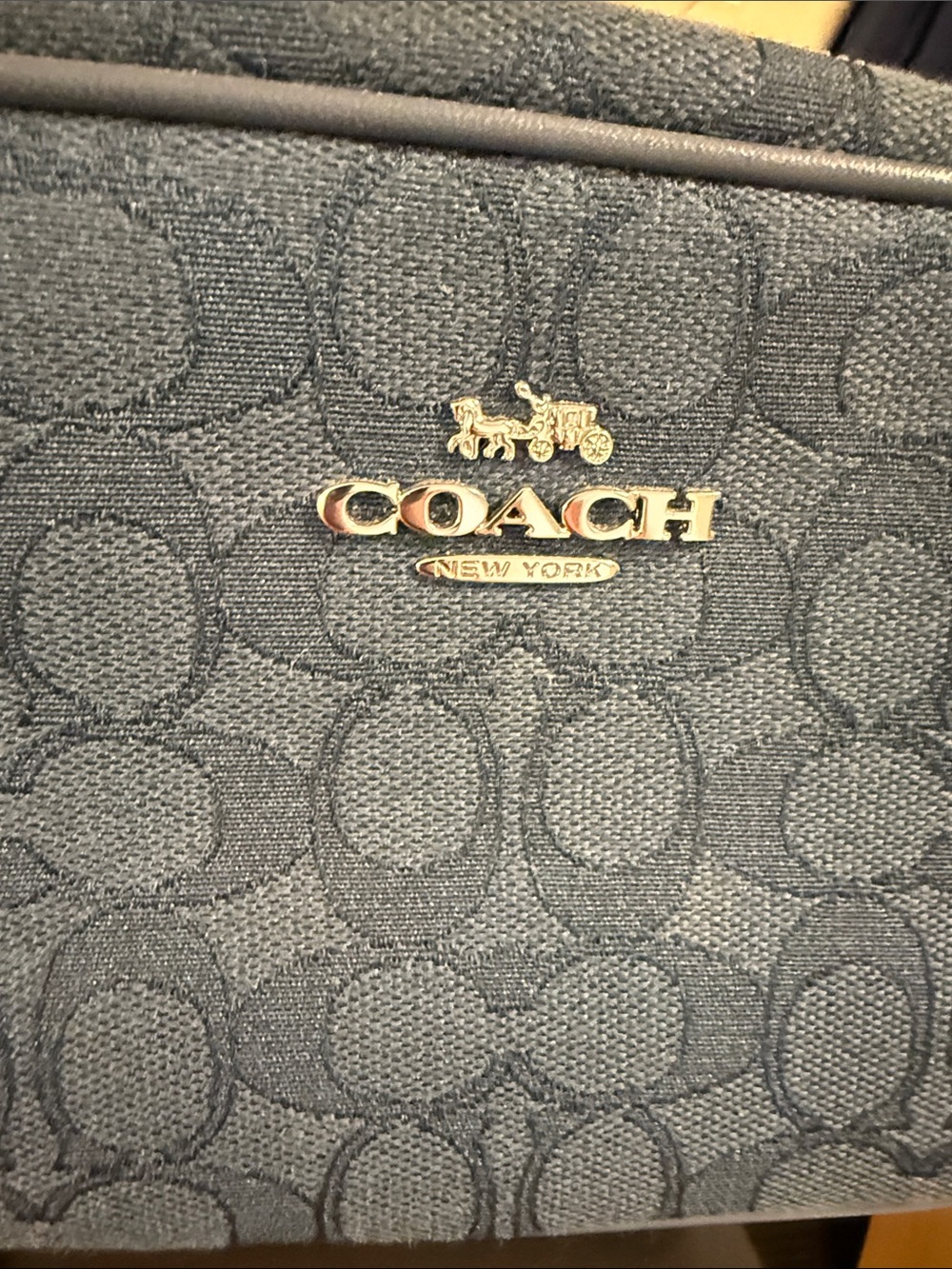 Coach NWOT Mini Jamie Camera Bag In Signature Jacquard with Leather - Picture 6 of 10